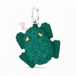 Louis Vuitton Frog Coin Purse Bag Charm Key Holder Green Monogram